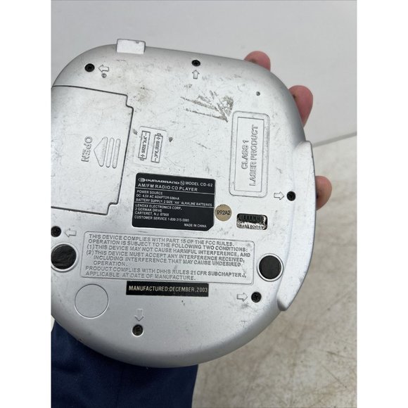 Durabrand CD-62 AM/FM Programmable Compact CD Disc Player Only Clean & Tested! - Picture 5 of 5